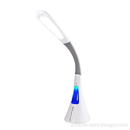 Dimmable 5 Levels Touch Switch Light Led Table Lamp With Bladeless Fan And Rgb Feature